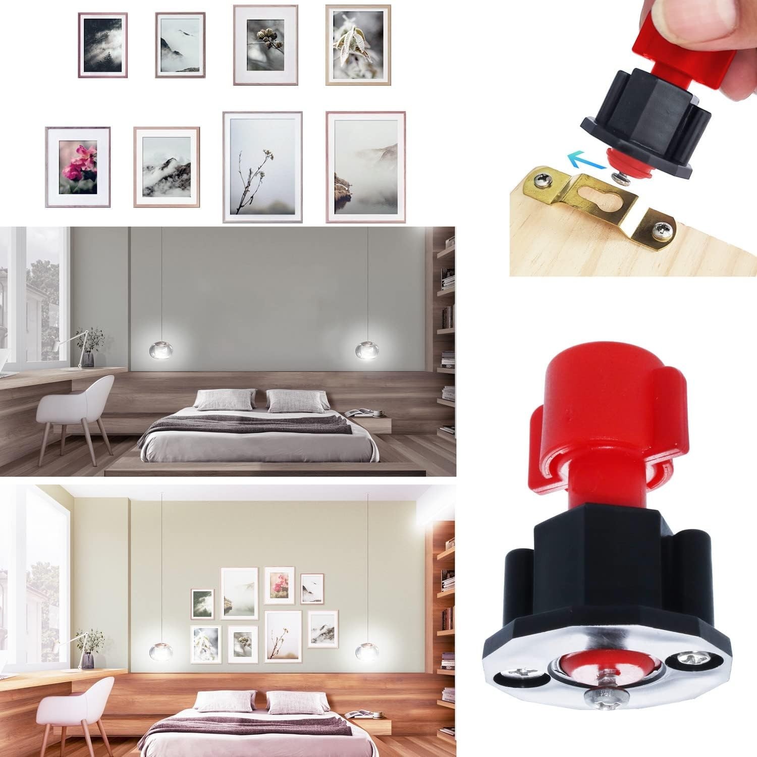 Reusable Picture Hanging Helper Tool & Level - Perfect for Frames and Art Decor