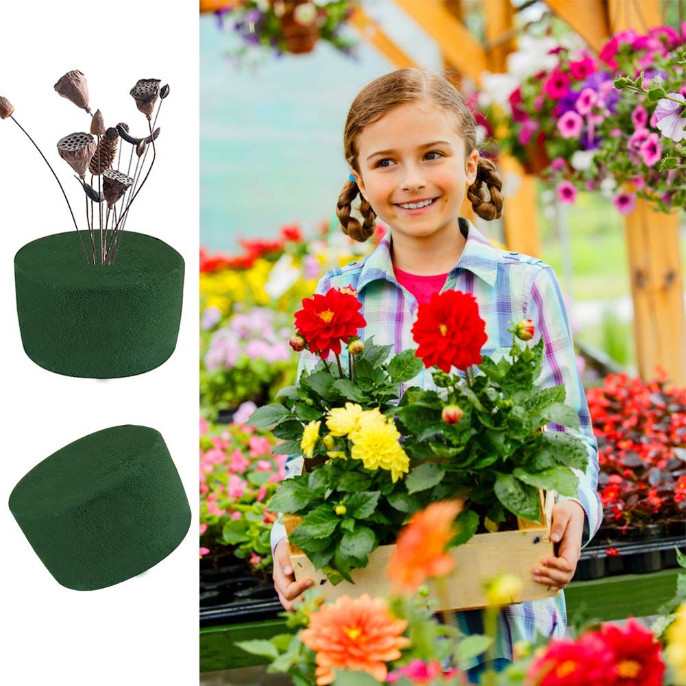 20 PCS Round Floral Foam,Green Wet Foam Block,Wet Florist 20