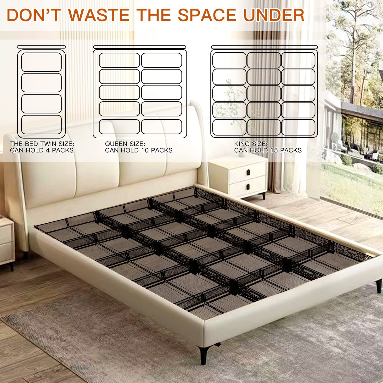 Under Bed Storage, Under the Bed Storage Containers with Wheels and Handles, ...
