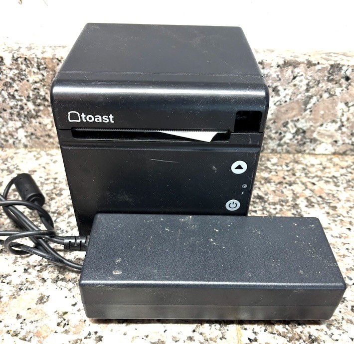 FOR PARTS Toast Receipt Printer TP200 POS Thermal Printer Missing Latch