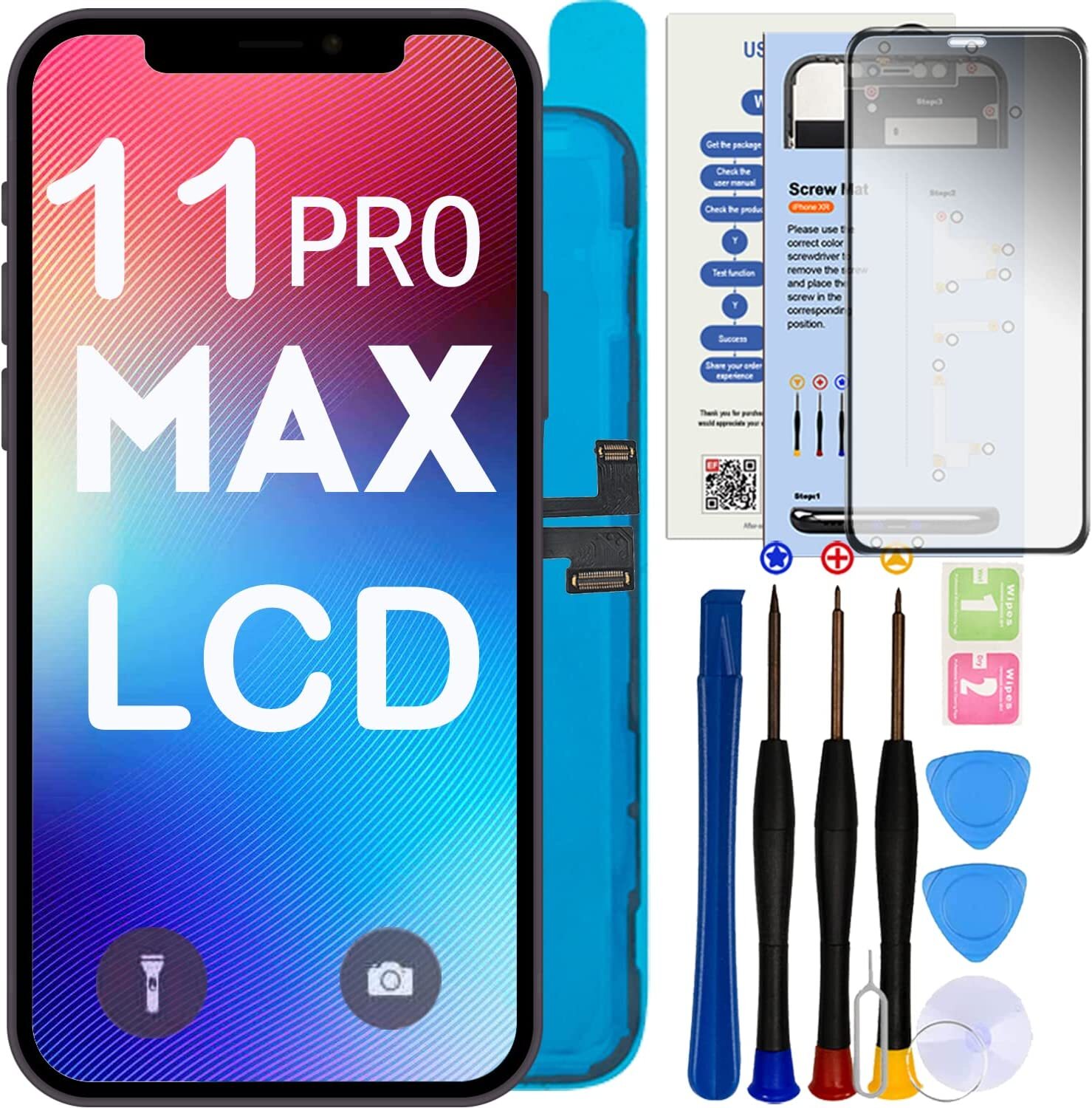For Apple iPhone 11 Pro Max LCD OLED Display Touch Screen Replacement Digitizer