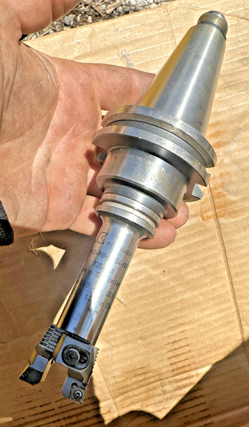 Kennametal KM32-RBHT-24-90F .925-1.201” Boring Bar W/ CAT 40 Mill KM32 Adapter
