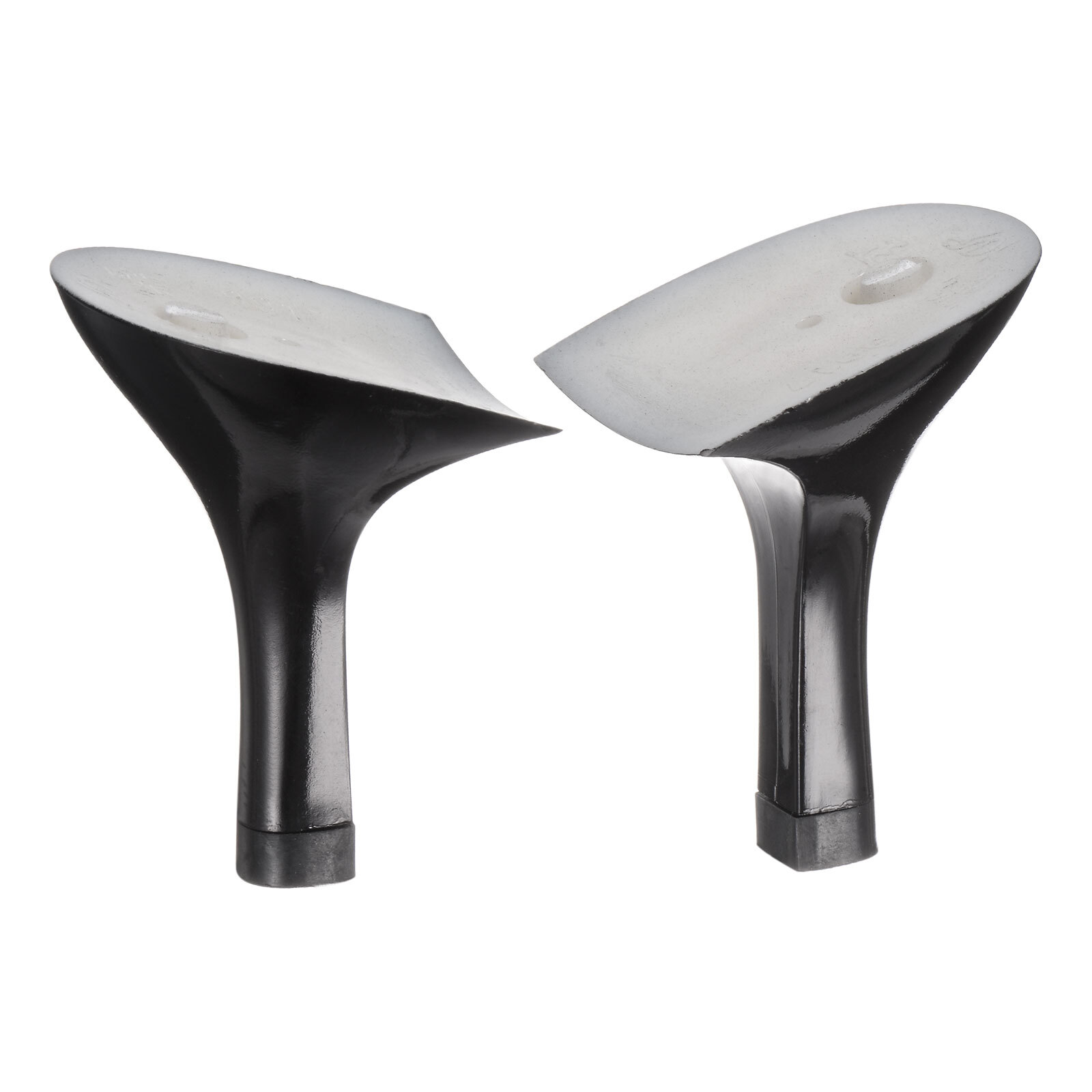 1pair Heel Repair Replacement 1.81"x2.76" High Stiletto Heel Black