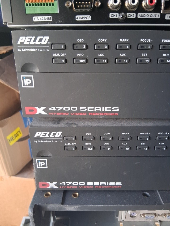 Pelco DX 4700 Series 16-Channel Hybrid Video Recorder, Black, LAN RS-422/485