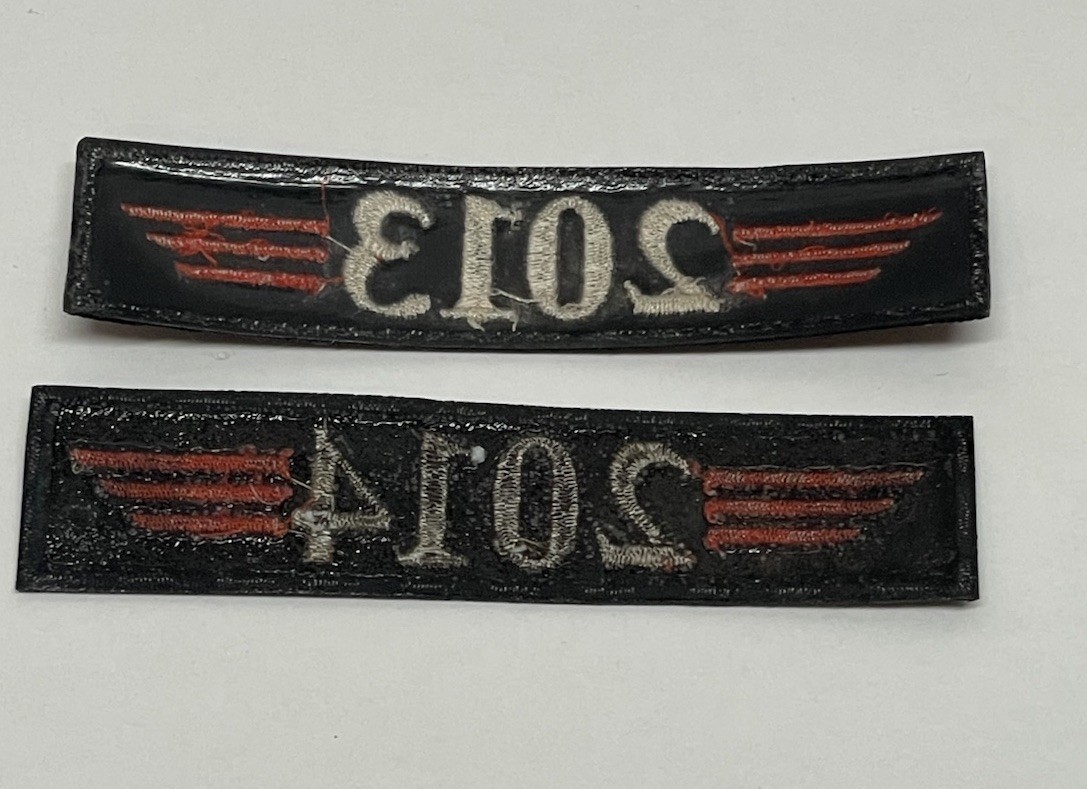 Harley Davidson Patch “Dual Member” Embroidered Jacket PATCH w/2013 & 2014 Bars