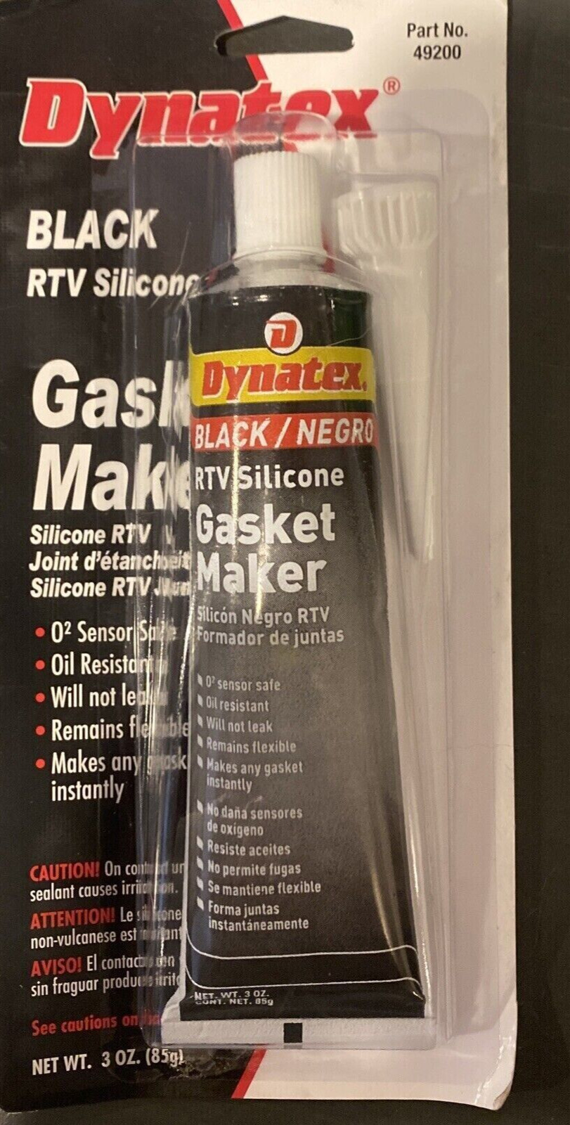 2 x Dynatex Silicone Gasket Maker RTV BLACK 85g C1