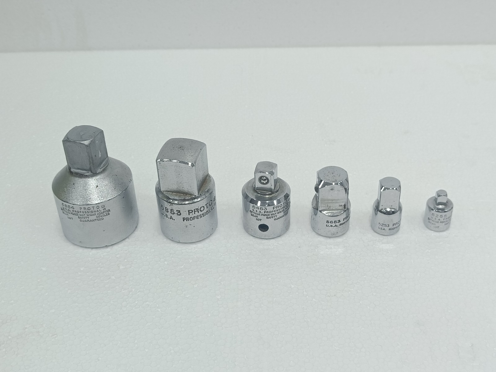 PROTO PROFESSIONAL SOCKET ADAPTER SET 6 PCS DRIVE SIZE CONVERSION USA NEW