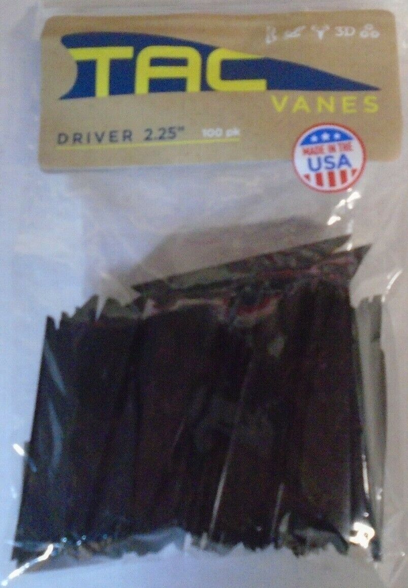 @NEW@ 100- TAC Vanes Driver 225! Black 2.25" MADE IN THE USA