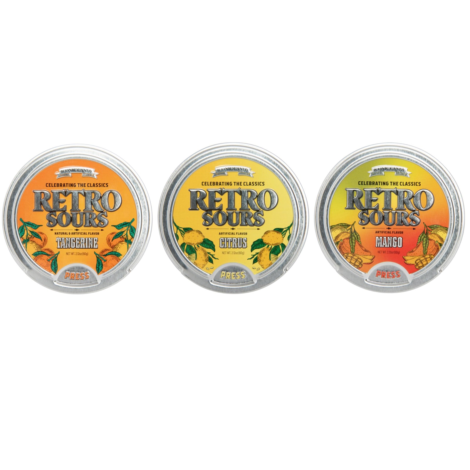Retro Sours | Hard Tangy Candy | Brought To You By Iconic (3, 3