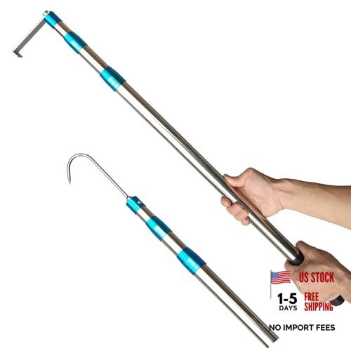 Cargo Grabber Reach Retriever Tool, 6.3 Ft Heavy Duty Truck Bed Stainless Steel
