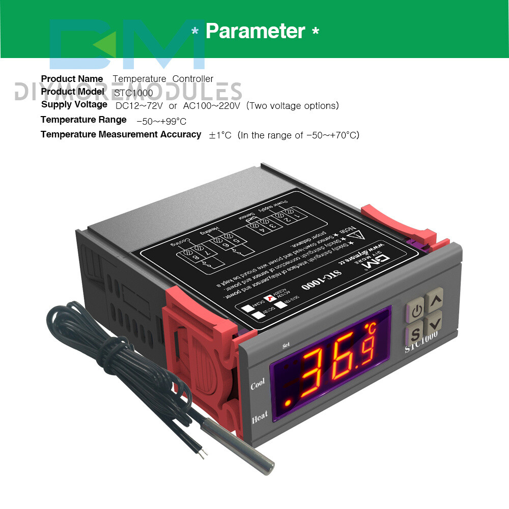 110-220V STC-1000 Temperature Controller Temp Sensor Thermostat Control Digital