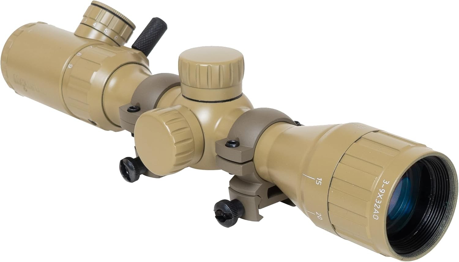 Monstrum 3-9x32 AO Rifle Scope with Illuminated Range Finder Flat Dark Earth