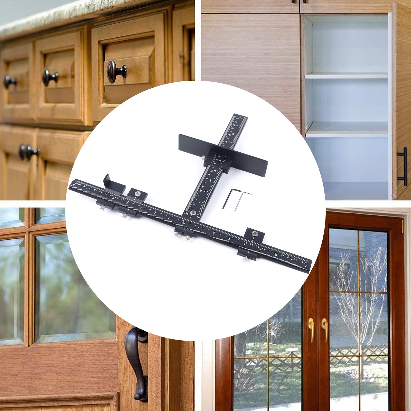 Cabinet Door Drawer Handle Installation Hardware Jig Tool