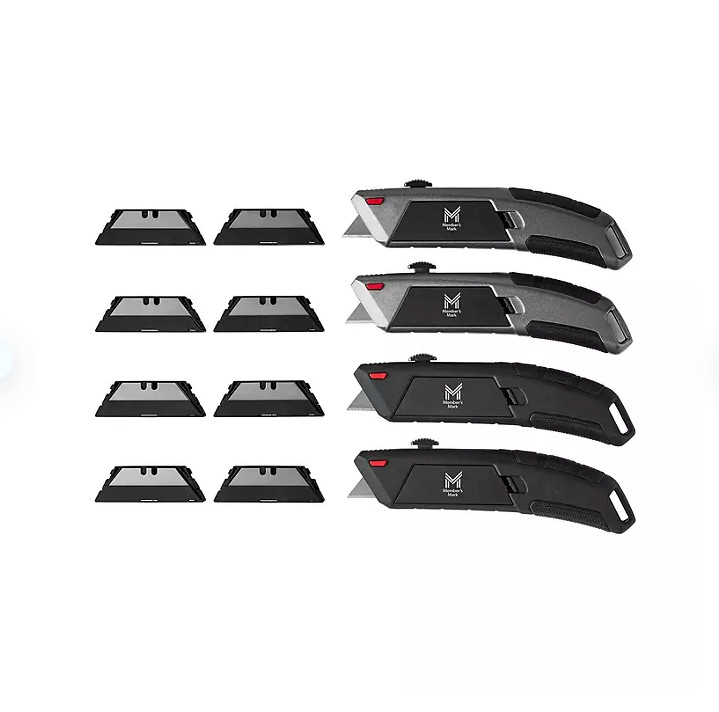 Member's Mark Auto-Load Utility Knife Set w/ 72 Blades - Box Cutter - 4 PACK