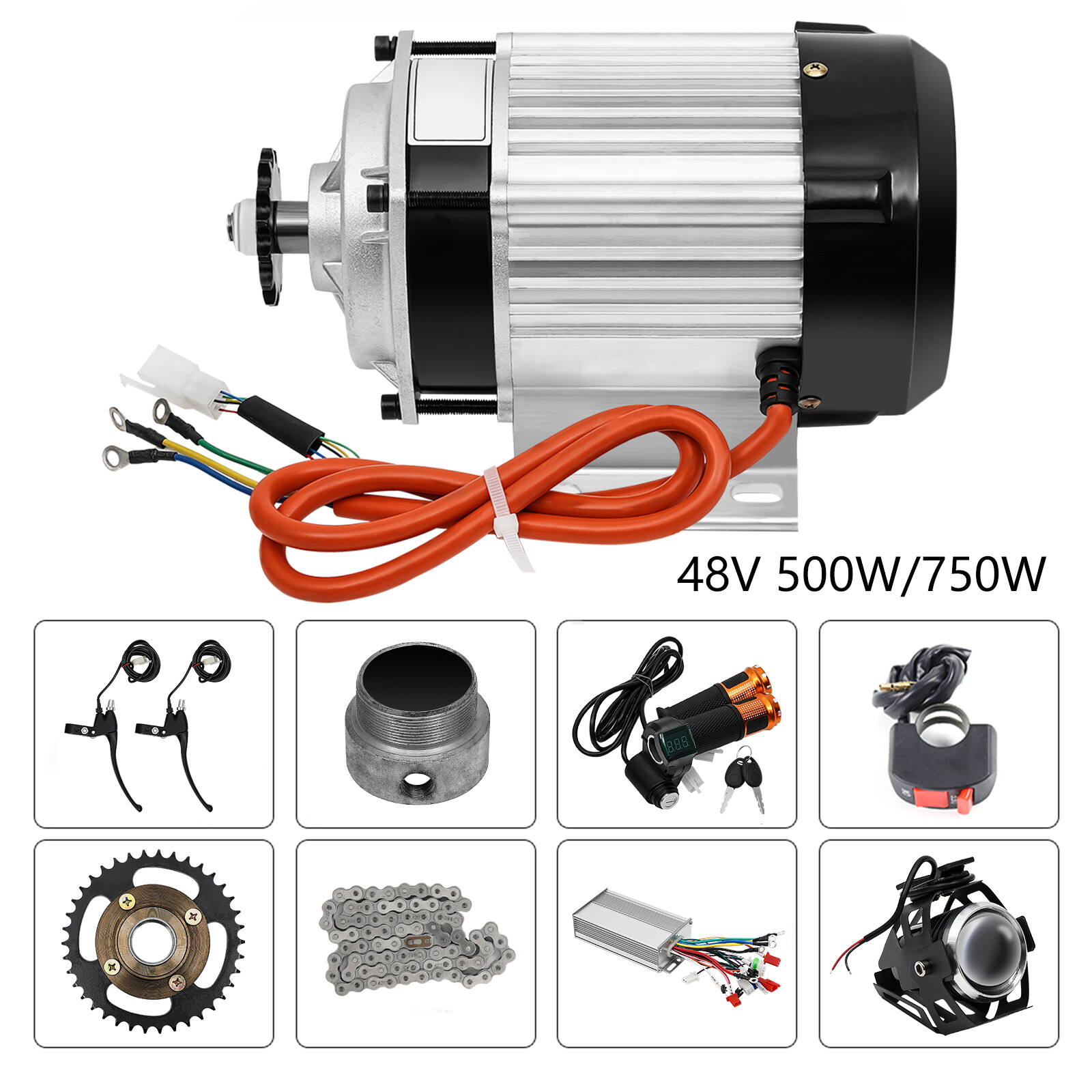 For Adults Tricycle Trike New 48V 750W Electric 3-wheel Bike Brushless Motor Kit