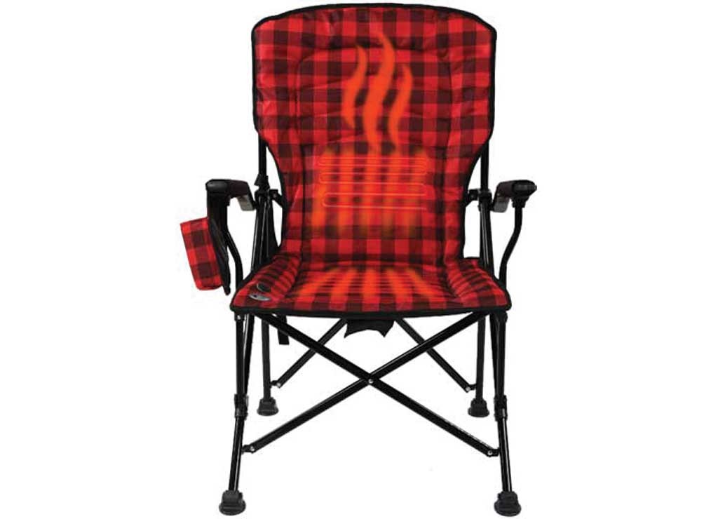 KUMA Outdoor Gear 887-KM-SBHC-RB Switchback Heated Camping Chair Red/Black Plaid