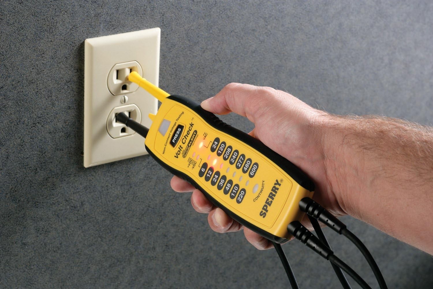 Sperry Instruments VC61000 Volt Check Voltage & Continuity Tester,Black & Yellow