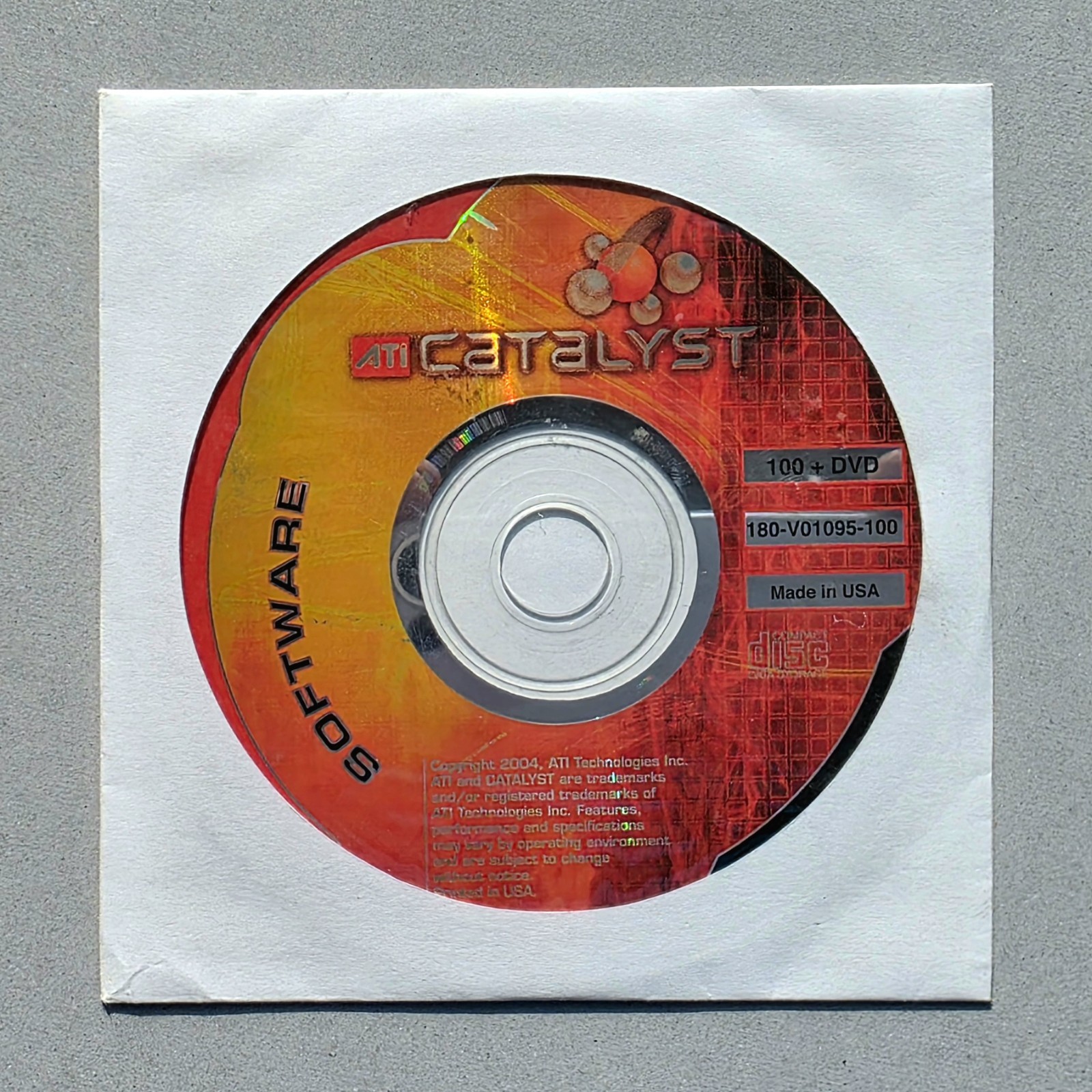 ATI Catalyst 2002 Software 180-V01095-100 Installation/Driver CD