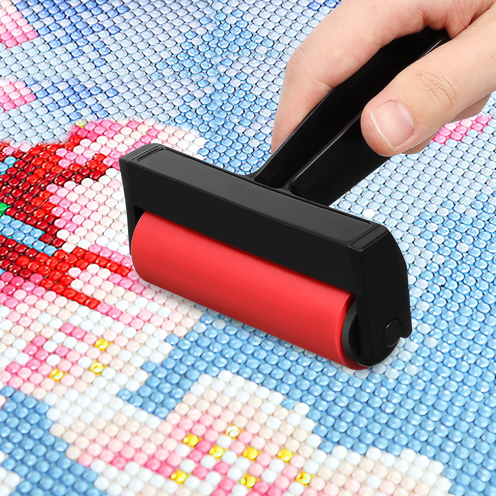 10 Pcs Diamond Drawing Rollers Soft Rubber Brayer Rollers for Crafting Art Su...