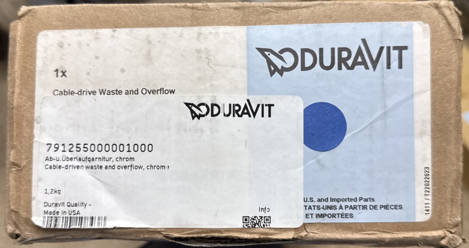 DuravitDuravit 791255000001000 Cable-driven waste and overflow Architec, chrome