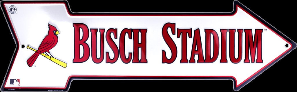 ST. LOUIS CARDINALS BUSCH STADIUM METAL ARROW SIGN MAN CAVE SPORTS ROOM BASEBALL