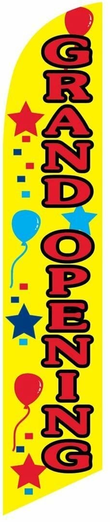 Grand Opening (yellow) Feather Banner Swooper Flag - Replacement FLAG ONLY