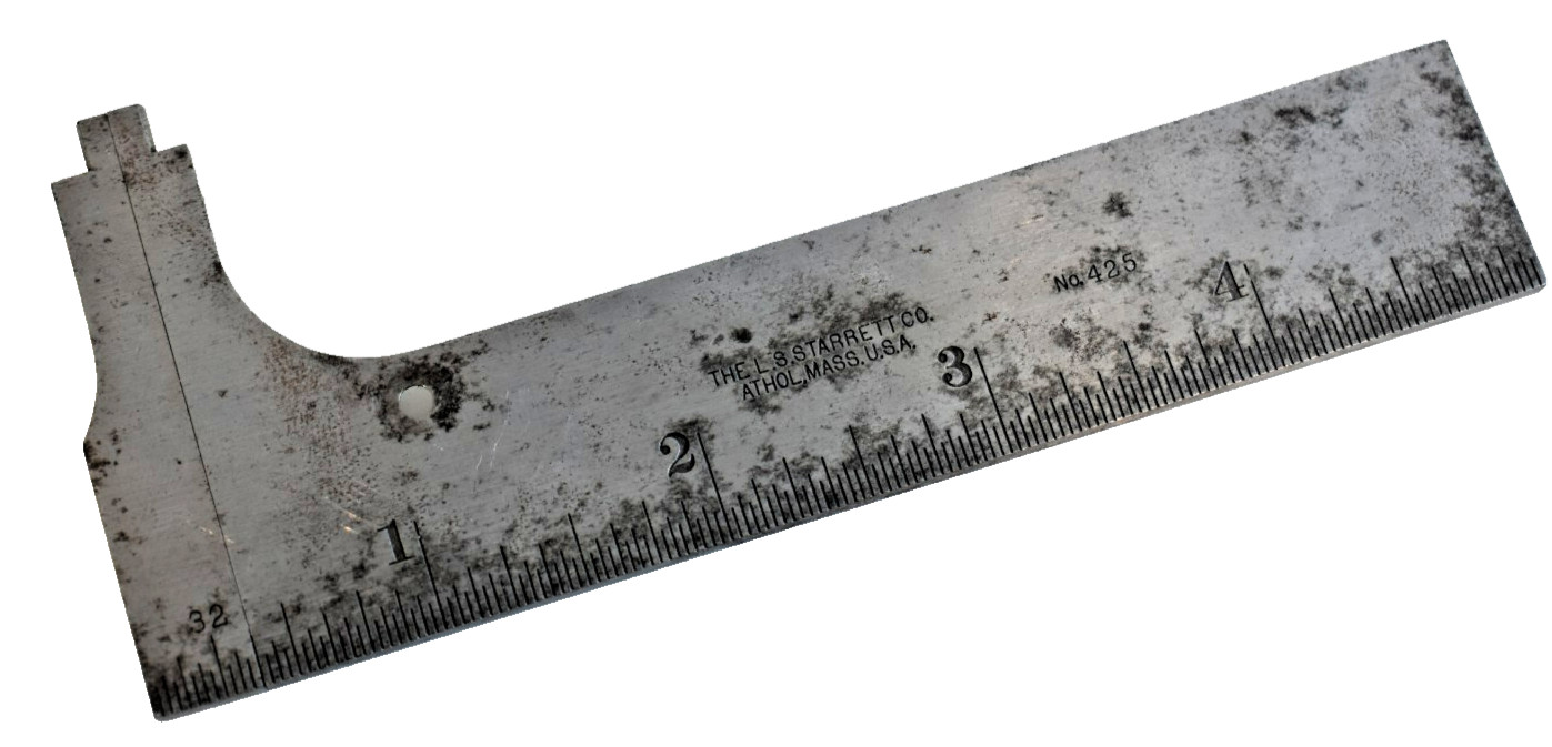 Vintage Starrett Tools No.425 5" Slide Caliper Machinist