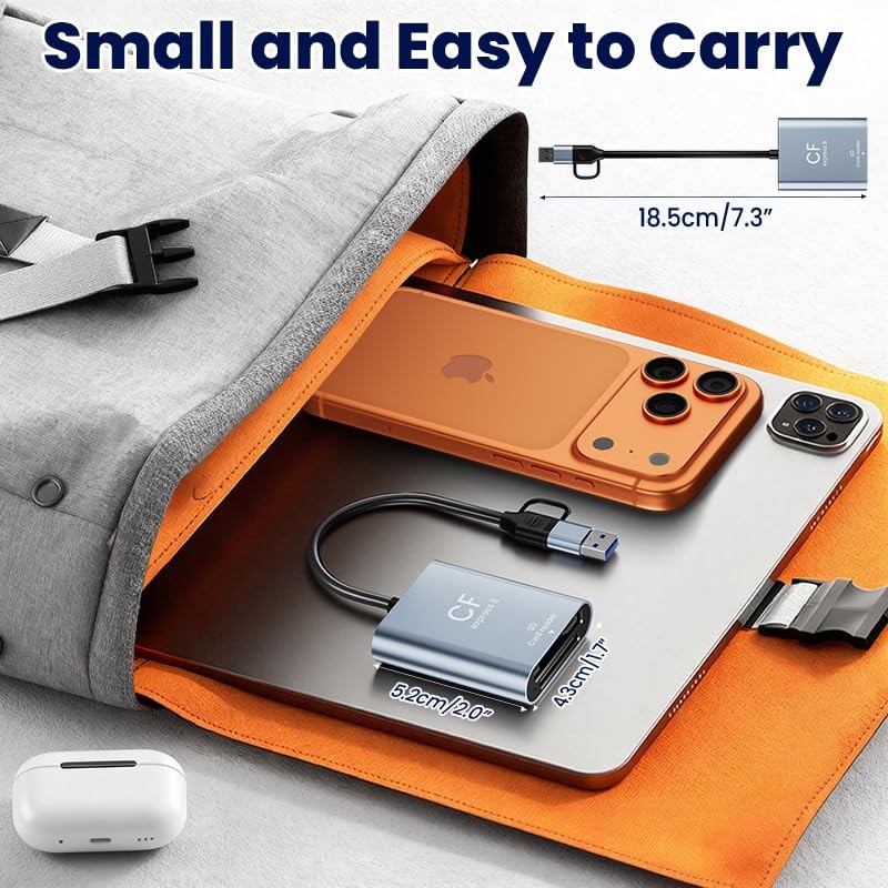 CFexpress B Card Reader & SD Card Reader 2 in 1 - USB 3.2 Gen 2 10Gbps Fast T...