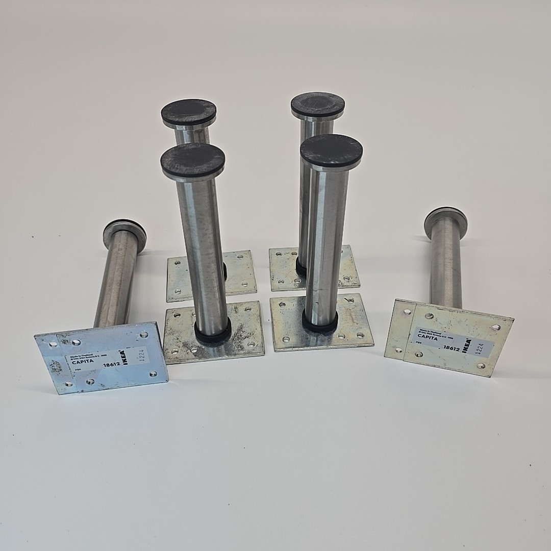 IKEA CAPITA 18612 Stainless Steel Legs Set 6-1/4" Warnhammar Lot Of 6 Risers