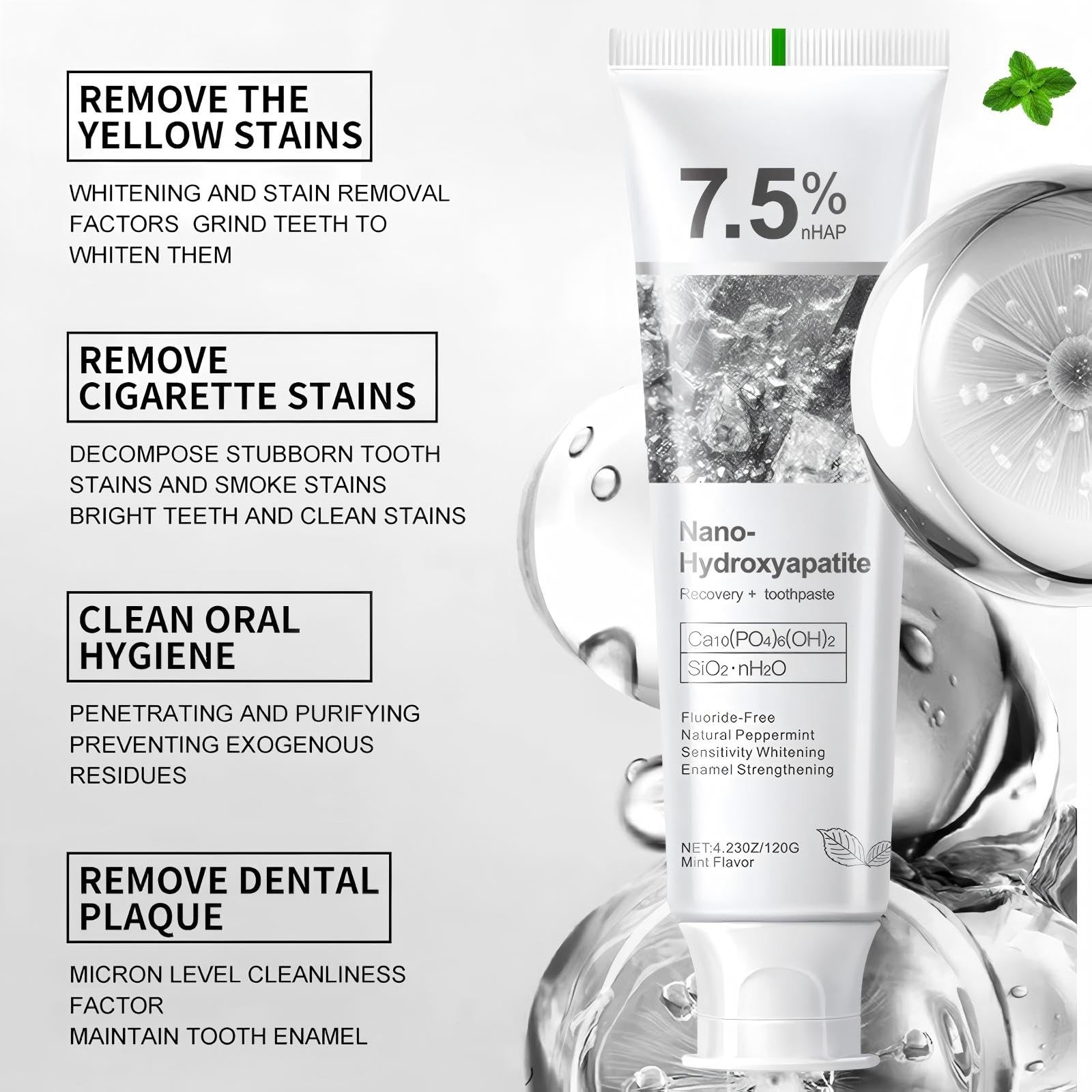 7.5% Hydroxyapatite Toothpaste, 7.5% Hydroxyapatite Toothpaste for Advanced Enam