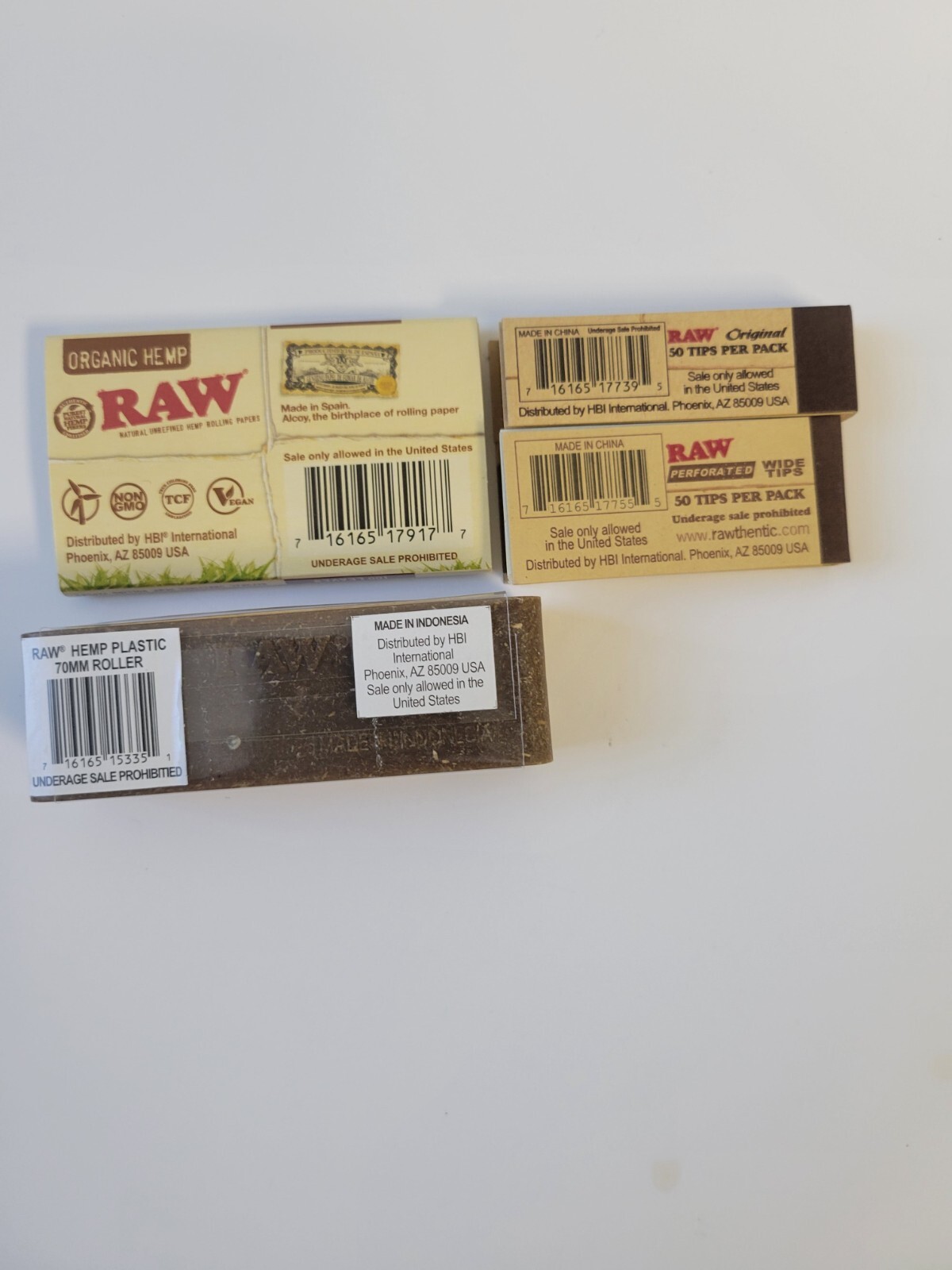 RAW organic Hemp Single Wide Papers+ Rolling Machine+ Wide & Original Tips 4 PC