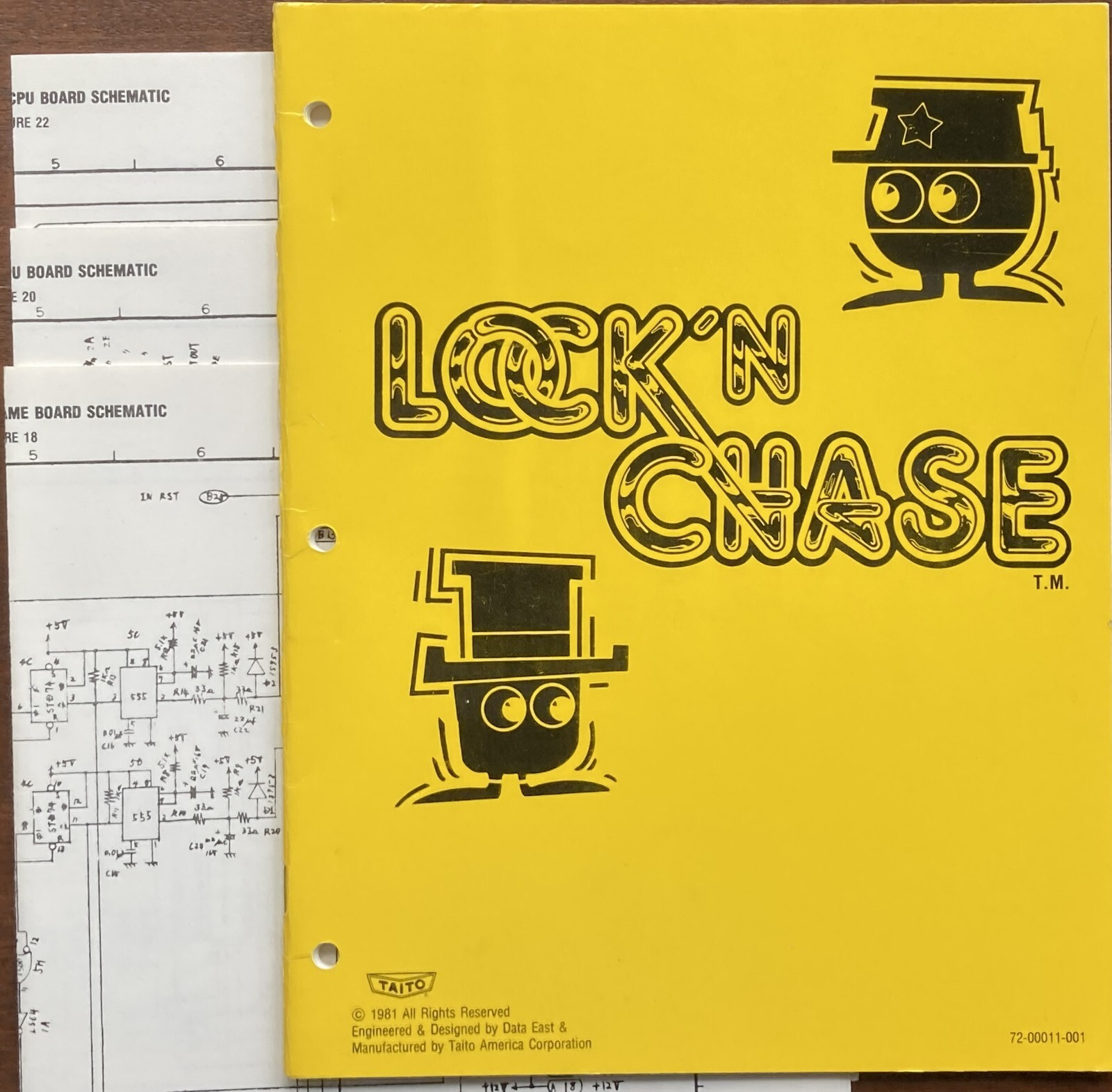 Lock'n Chase Arcade Game Manual and Schematics