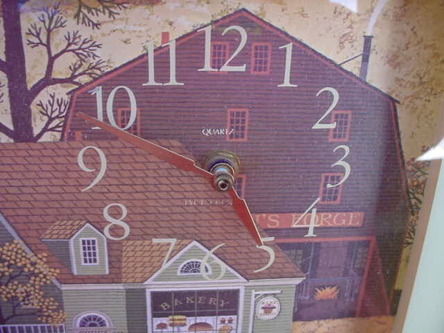 Charles Wysocki Village Square Clock