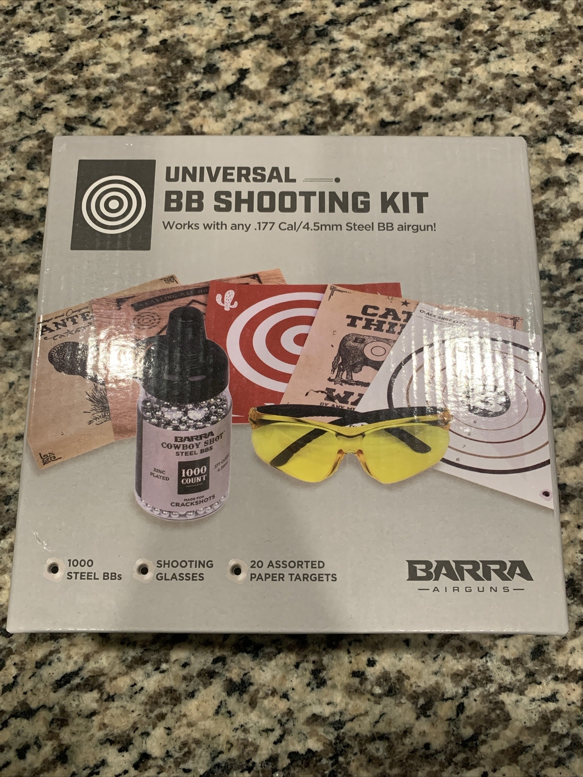 Universal Air Gun Spring Shooting Kit Barra 0.177 Caliber Domed Pellet and BB