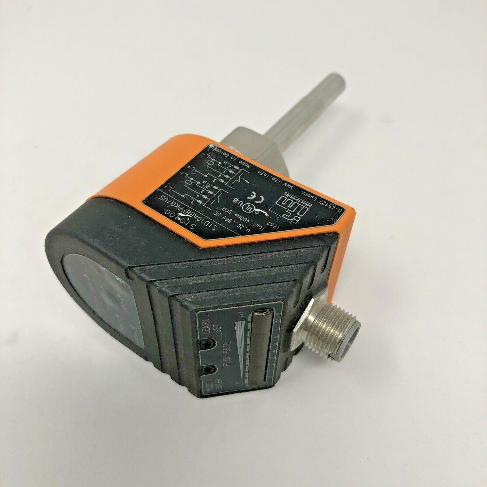 IFM Electronics S10100 SID10ABBFPKG/US Flow Monitor 20-36Vdc 400mA