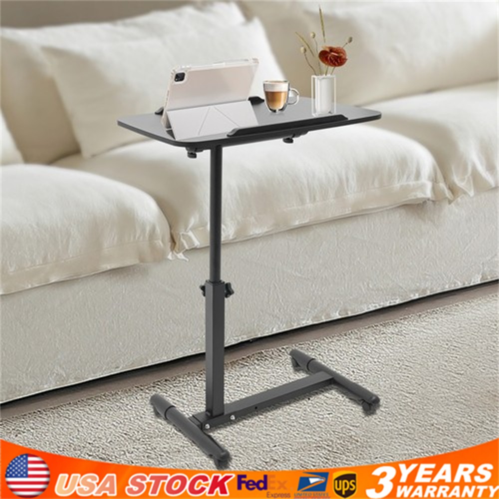 Mobile Standing Desk Rolling Laptop Table Adjustable Hospital & Home Bed Table
