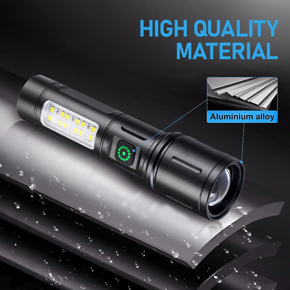 2Pack 99000000LM Super Bright LED Tactical Flashlight Rechargeable Flashlights