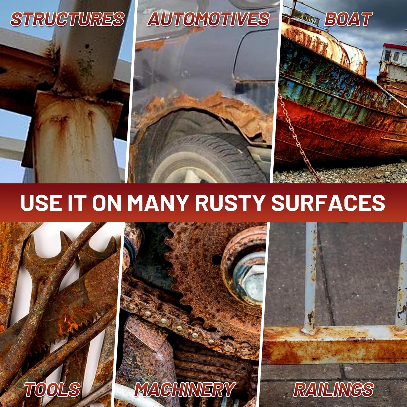 Rust-Stop and Corrosion Permanently Rust Preventive Coating Anti-Rust Automot...