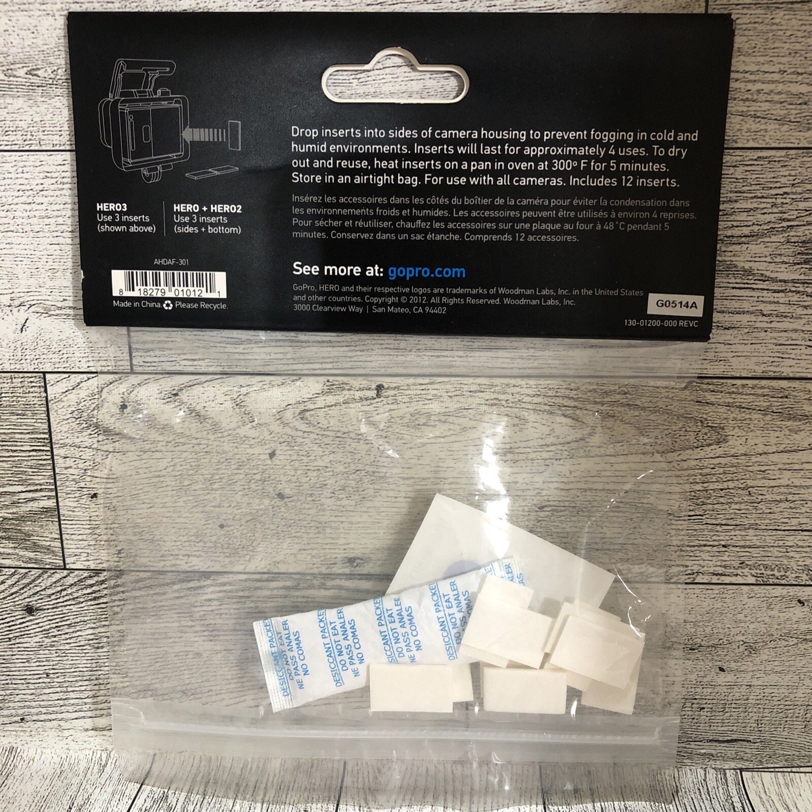Anti-Fog Inserts GoPro AHDAF-301 12 inserts
