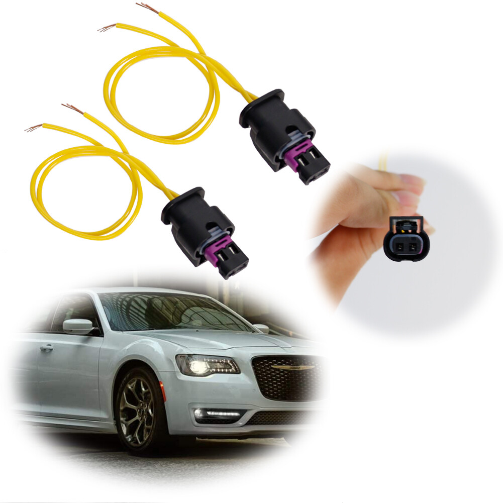 2PCS Front/Rear Side Marker Light Pigtail Connector Wires For 15-22 Chrysler 300