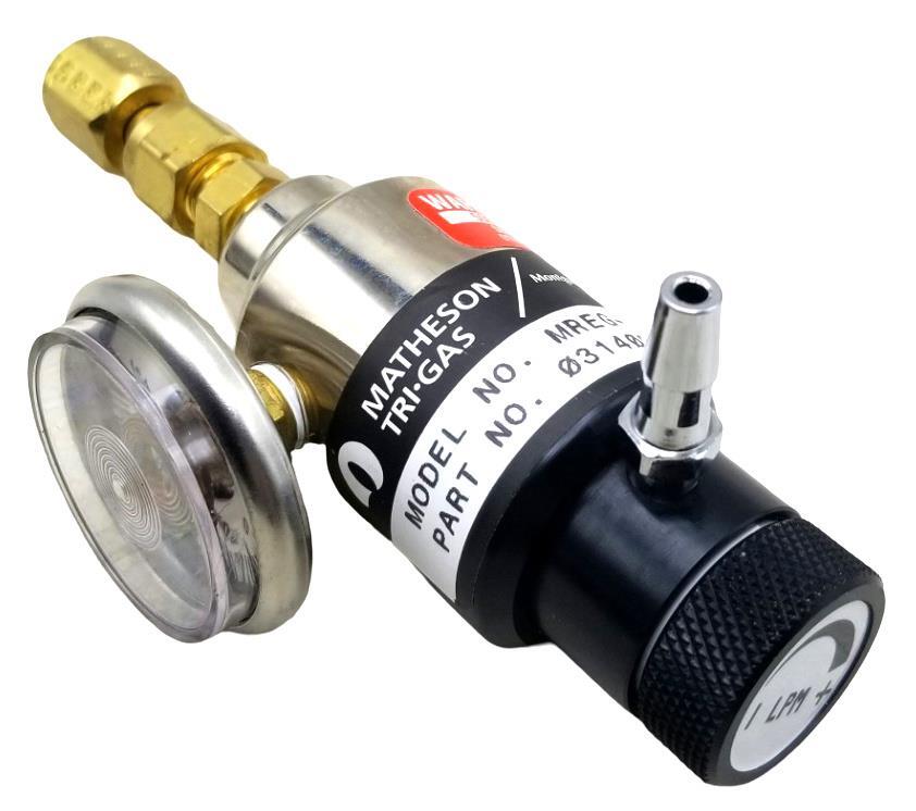 Matheson MREG-5277-XX Tri Gas Regulator 031402 Inlet 500psig Max W/ Gauge 0-3000