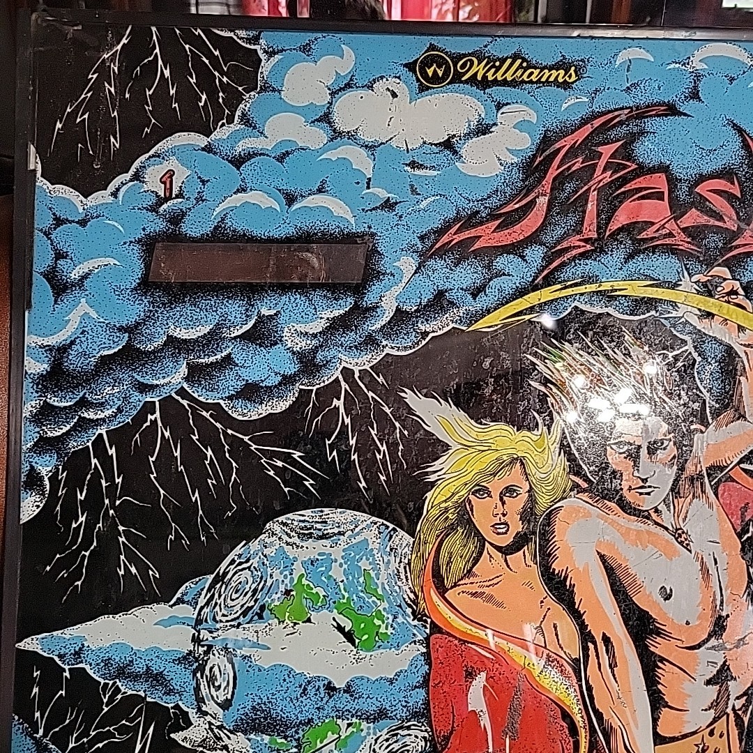 Williams Flash Pinball Machine Game Backglass ORIGINAL