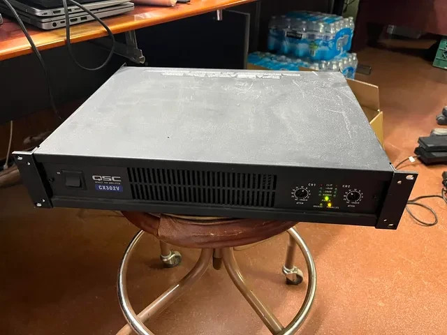 Lot of 2 QSC CX302V Direct 70V Power Amplifiers – Tested & Working – Commercial
