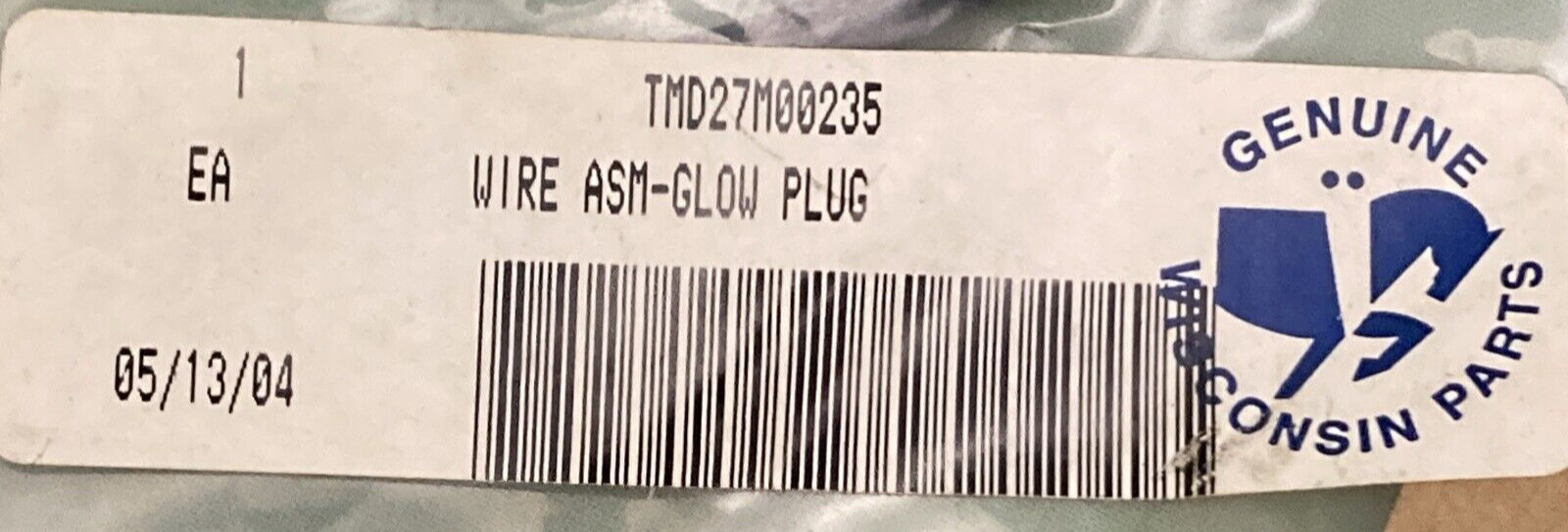 NEW GENUINE WISCONSIN TMD27M00235 WIRE ASSEMBLY, GLOW PLUG
