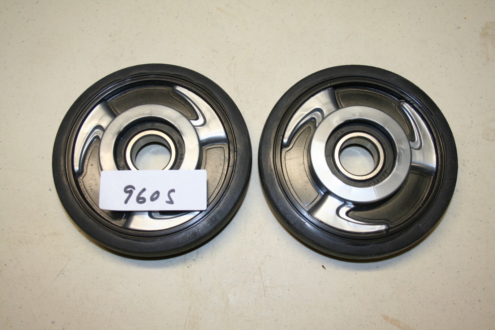 PPD YAMAHA WHEELS, 130MM X 25MM 6205 BEARING, BLACK/SILVER NINJA STYLE
