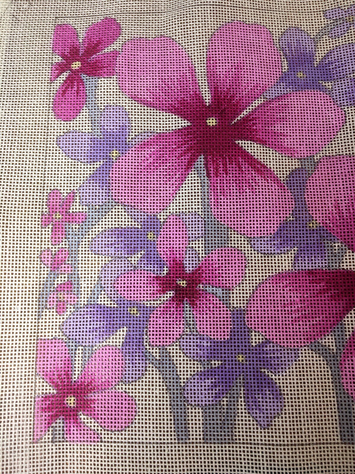 Flower canvas 18 mesh design 8" x 7.5"