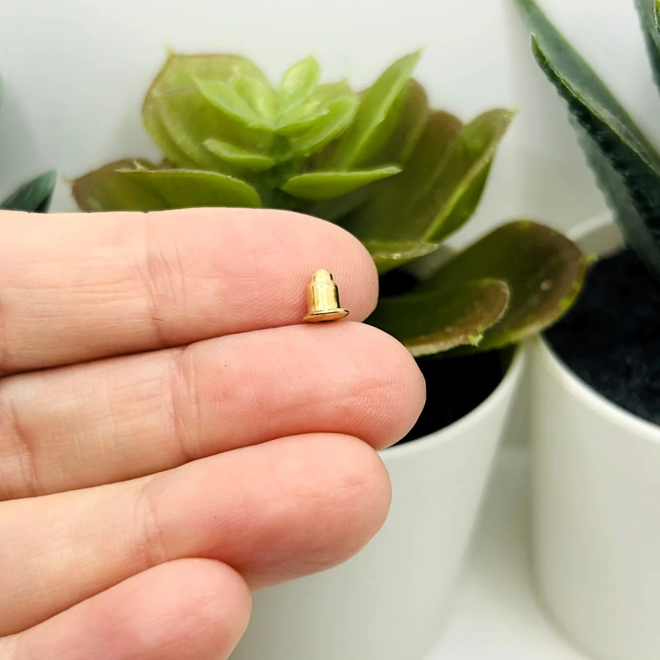 Gold Iron Earring Backs, 6x5mm - US Selle