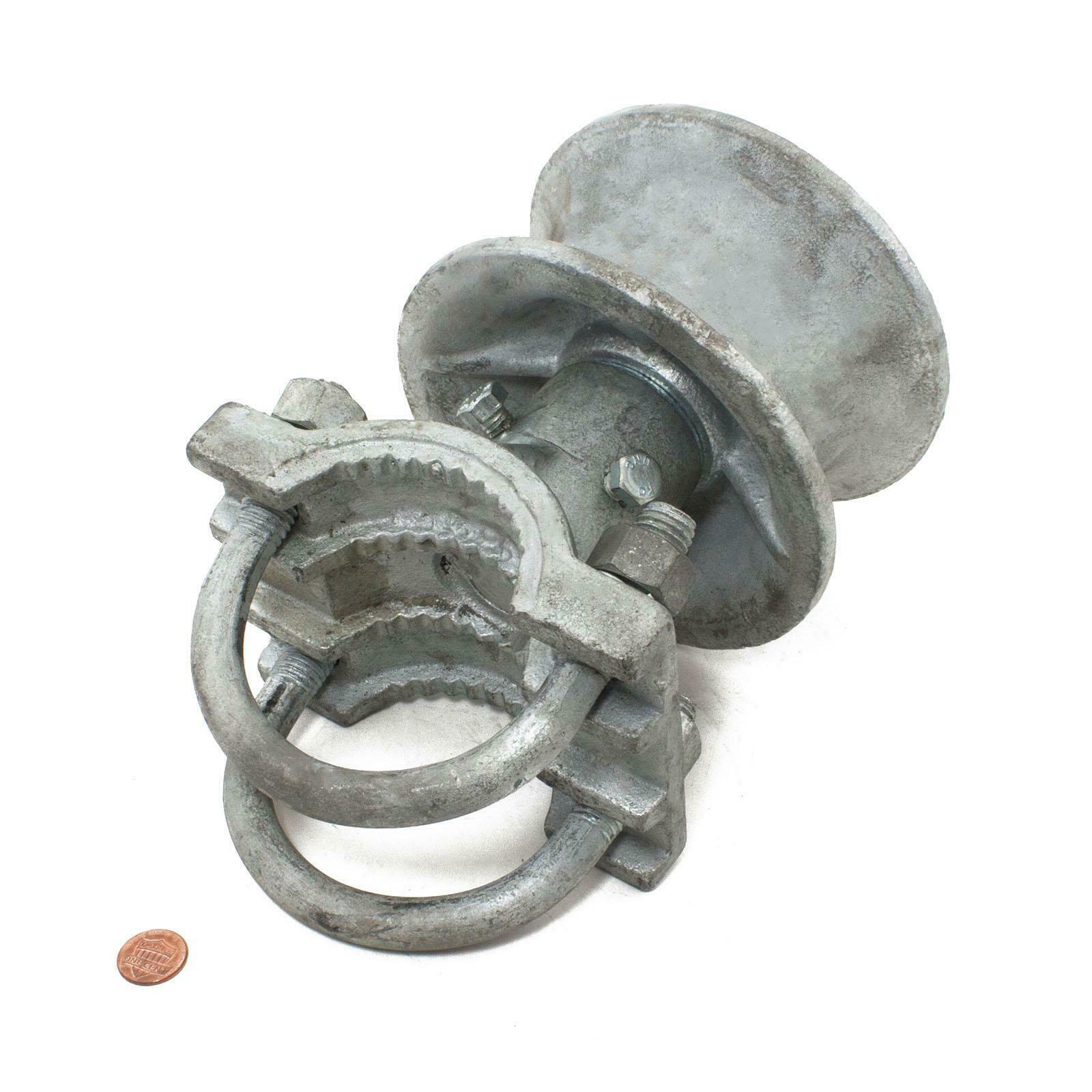 (4-Pack) 3" Round Post x 2 1/2" Round Frame Steel Cantilever Roller