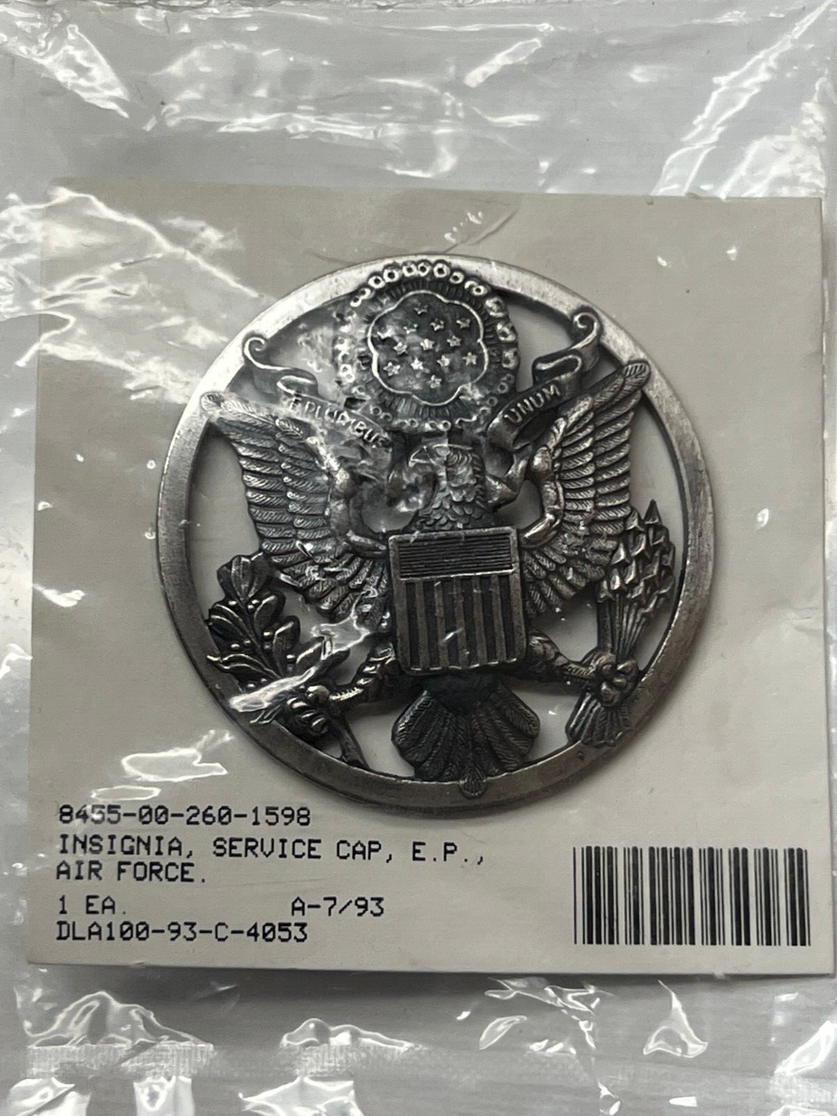 USAF SERVICE CAP INSIGNIA ISSUE ITEM REGULATION