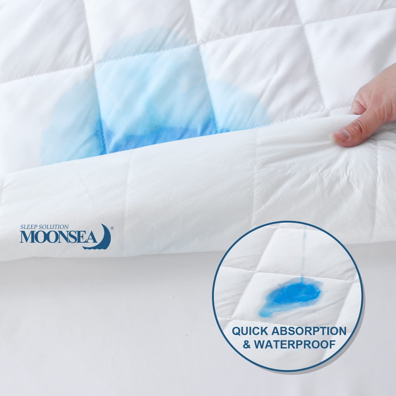 Twin XL Mattress Protector Pad 2 Pack Quilted Waterproof, XL, White